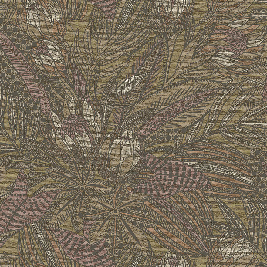 Susara Wallpaper - Ochre - Holden Décor - 65820 - Premier Wallcovering