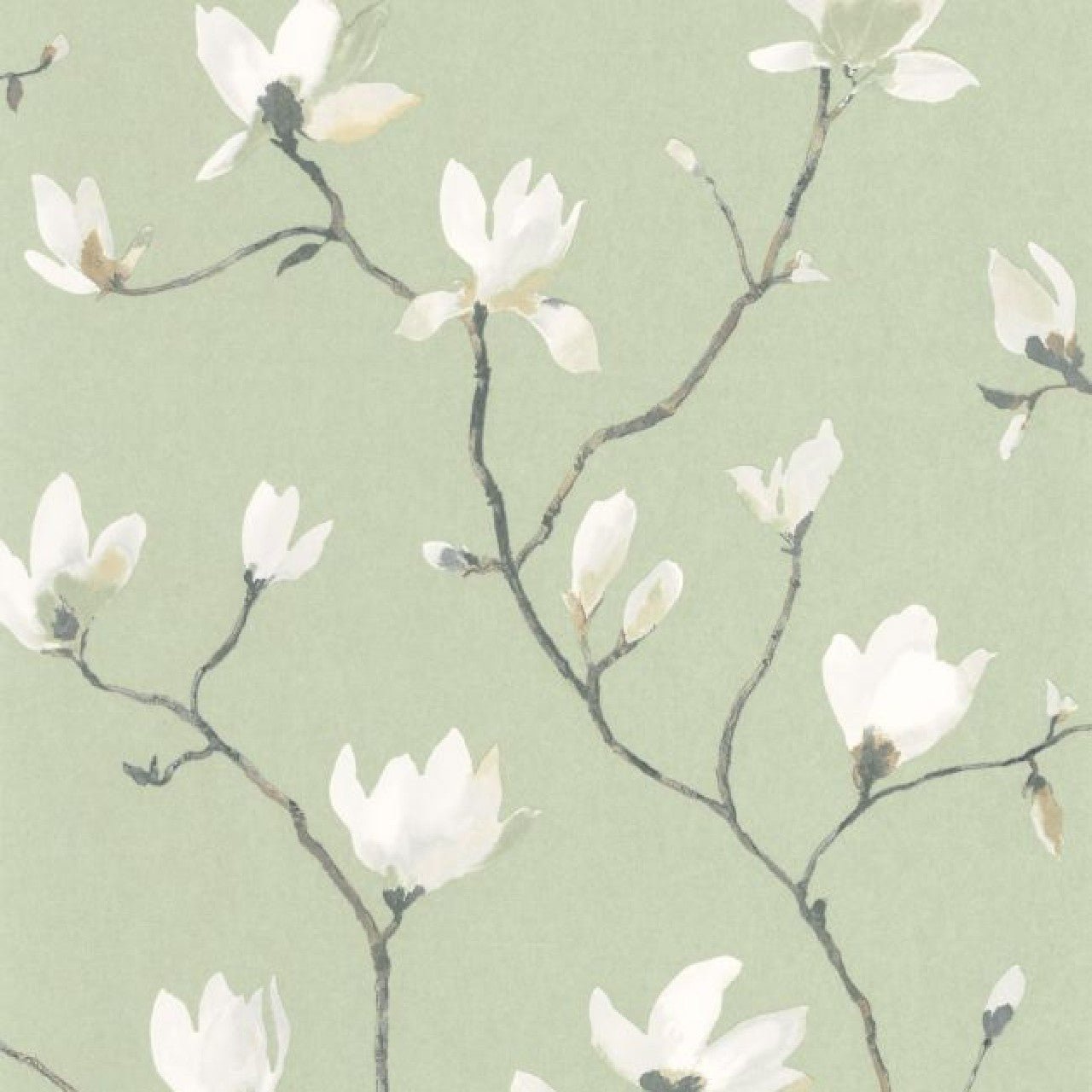 Suzhou Gardens Wallpaper - Vert Sauge - Casadeco - 82367428 - Premier Wallcovering