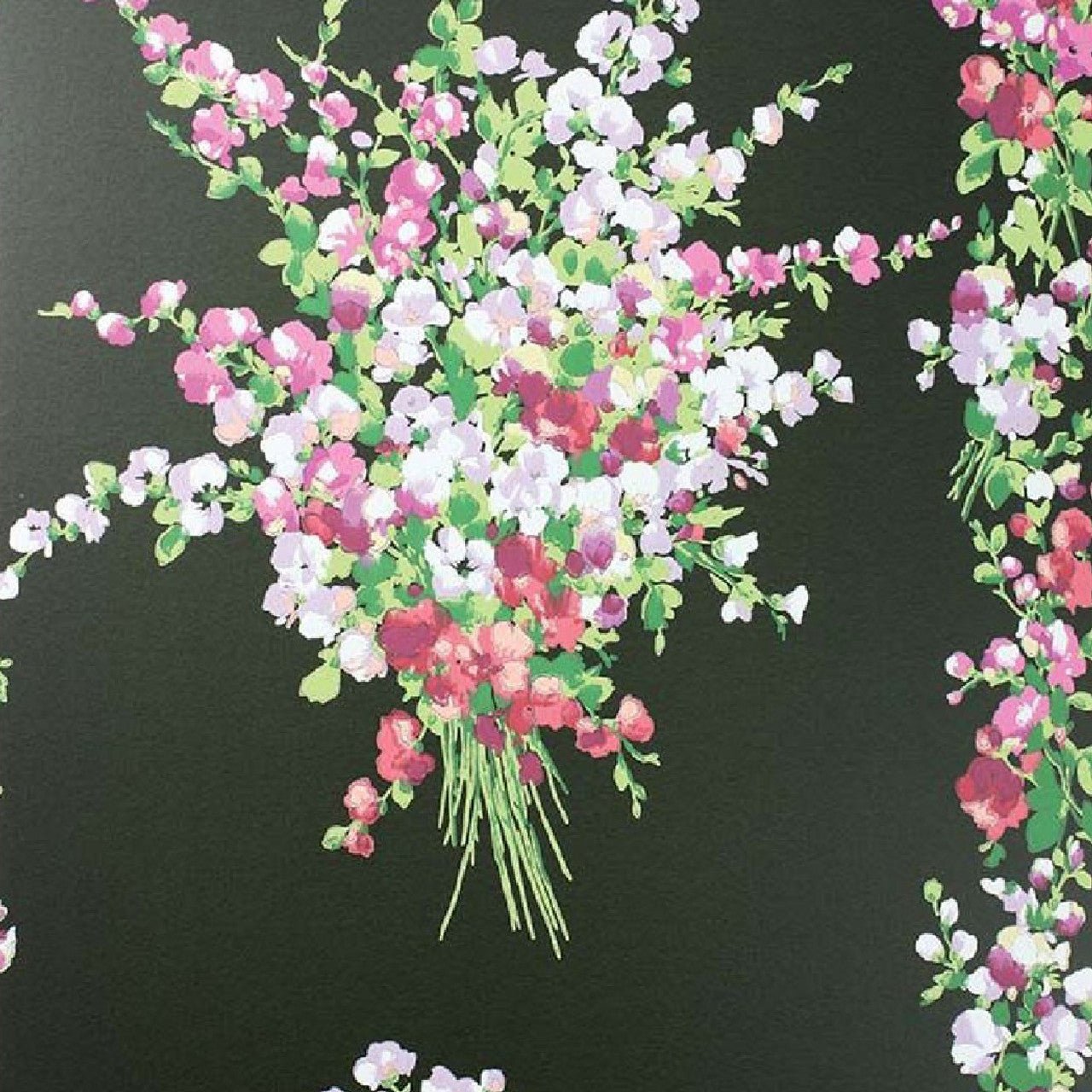 Suzhou Wallpaper - Brown/Coral/Pink - Nina Campbell - NCW4184-02 - Premier Wallcovering