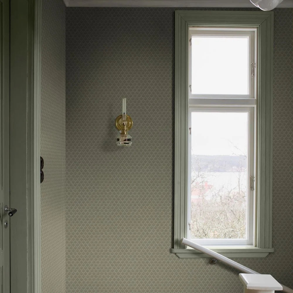 Svea Wallpaper - Green - Boråstapeter - 8077 - Premier Wallcovering