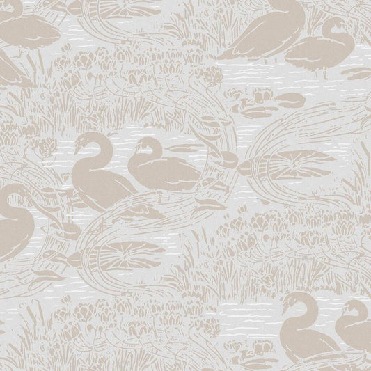 Swans Wallpaper - Dove Grey - Laura Ashley - 118471 - Premier Wallcovering