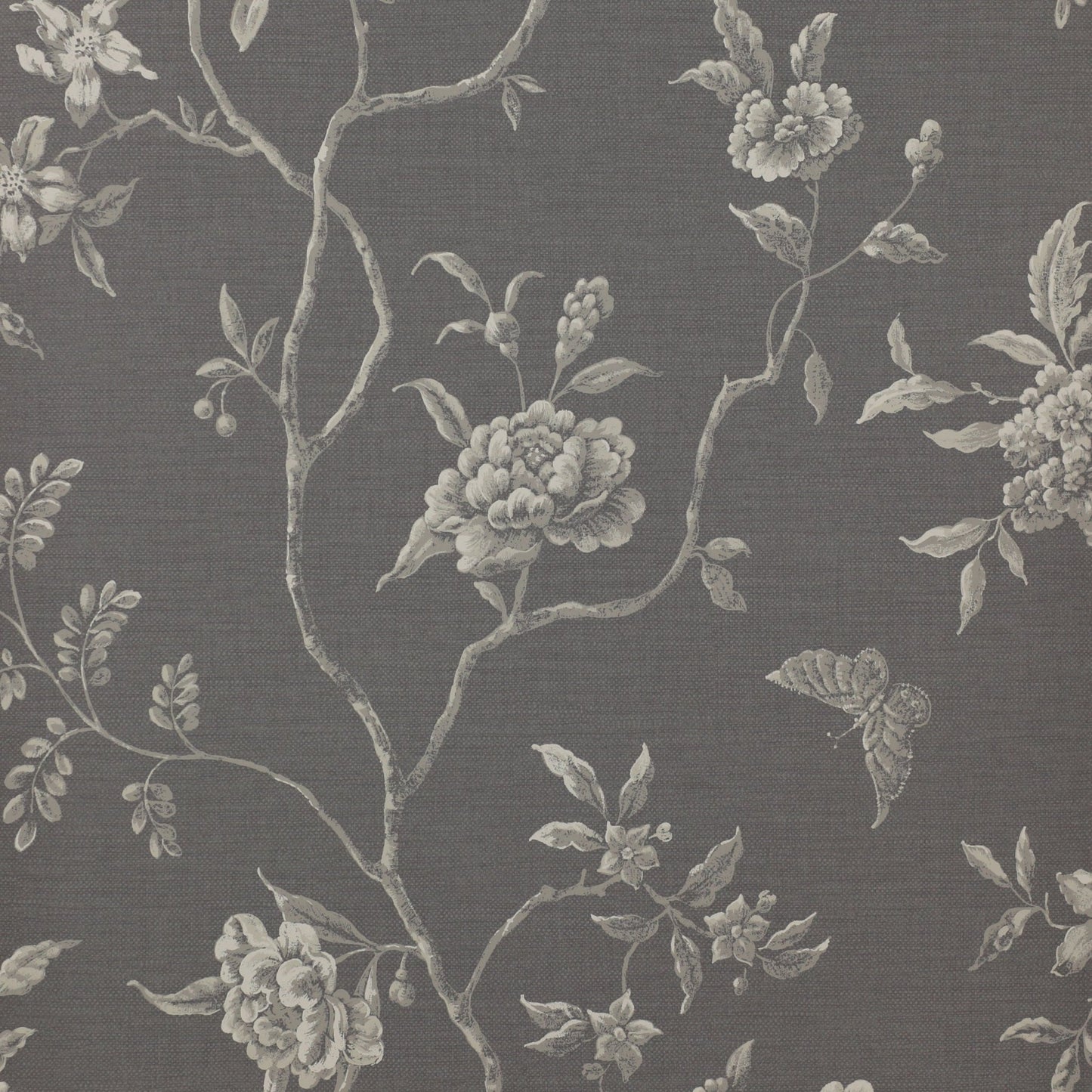 Swedish Tree Wallpaper - Charcoal - Colefax & Fowler - 07165/04 - Premier Wallcovering