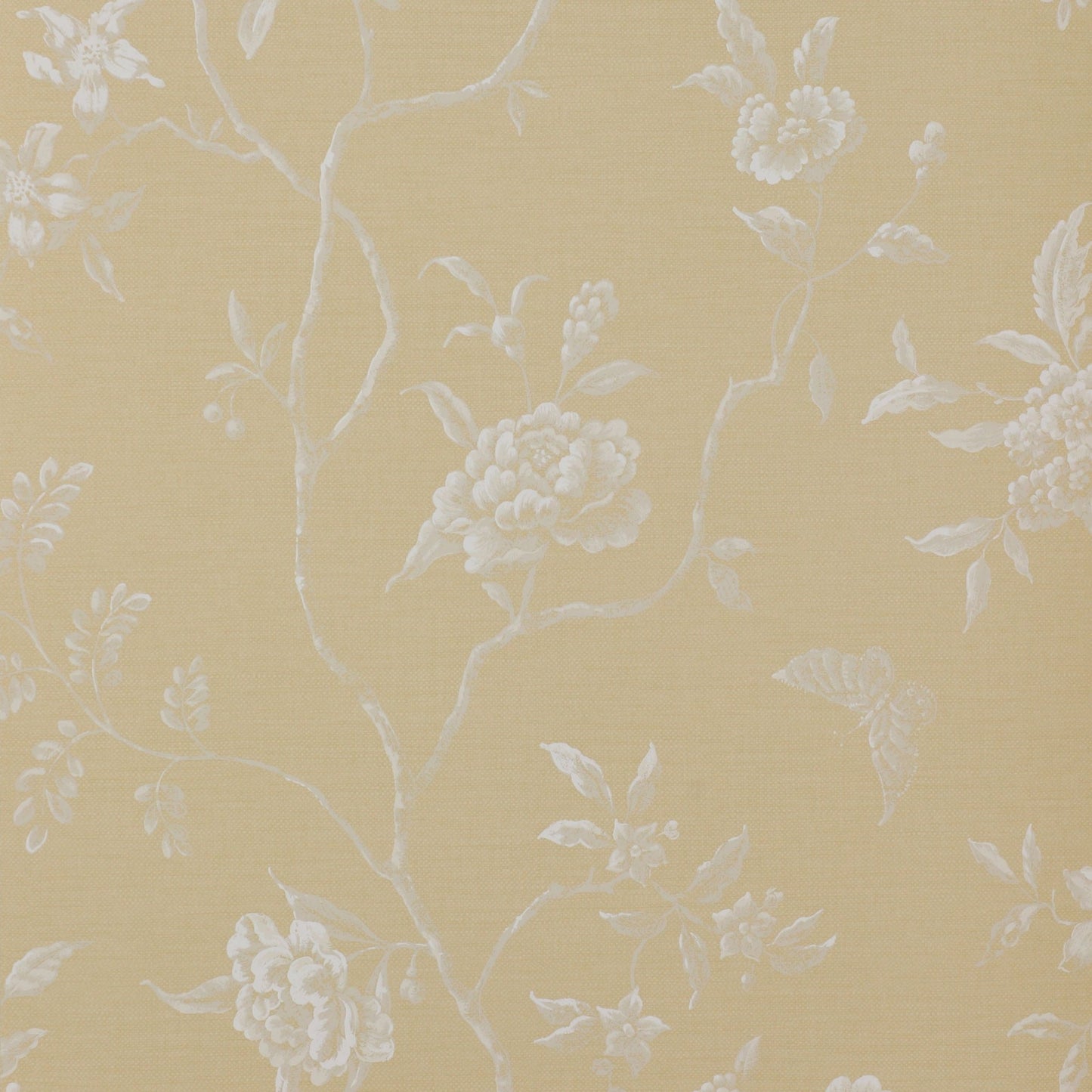 Swedish Tree Wallpaper - Yellow - Colefax & Fowler - 07165/01 - Premier Wallcovering
