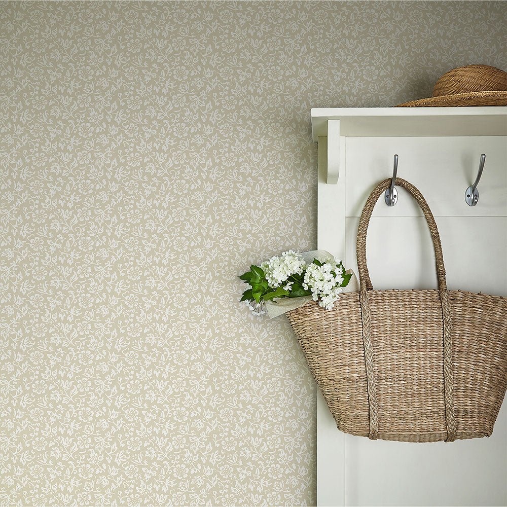 Sweet Alyssum Wallpaper - Twine Natural - Laura Ashley - 140327 - Premier Wallcovering