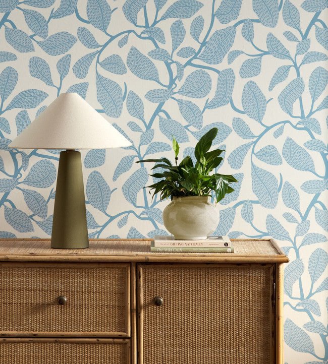 Sweet Bay Wallpaper - Coast Blue - Scion - NSCW113269 - Premier Wallcovering