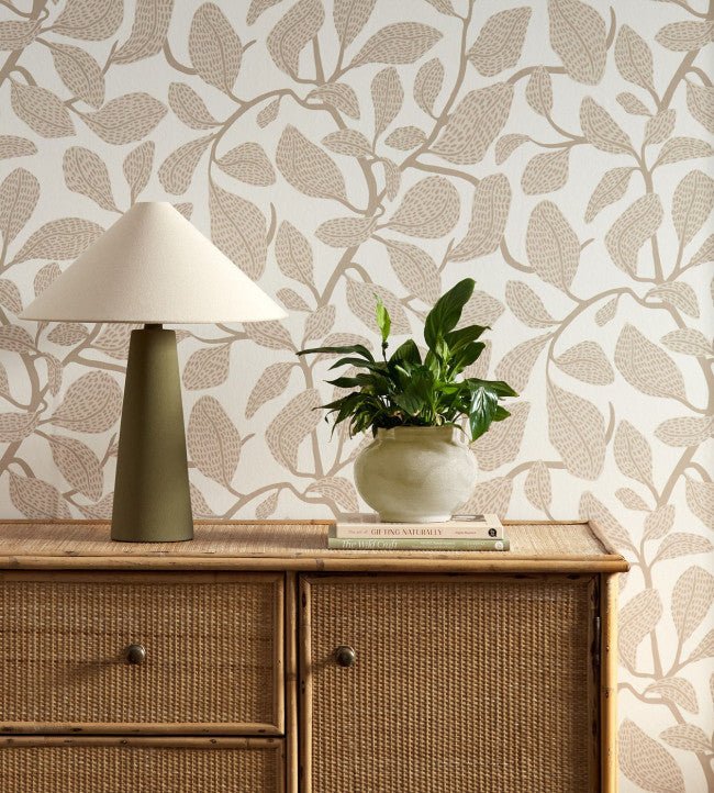 Sweet Bay Wallpaper - Stone - Scion - NSCW113270 - Premier Wallcovering