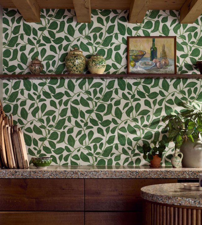 Sweet Bay Wallpaper - Forest - Scion - NSCW113268 - Premier Wallcovering