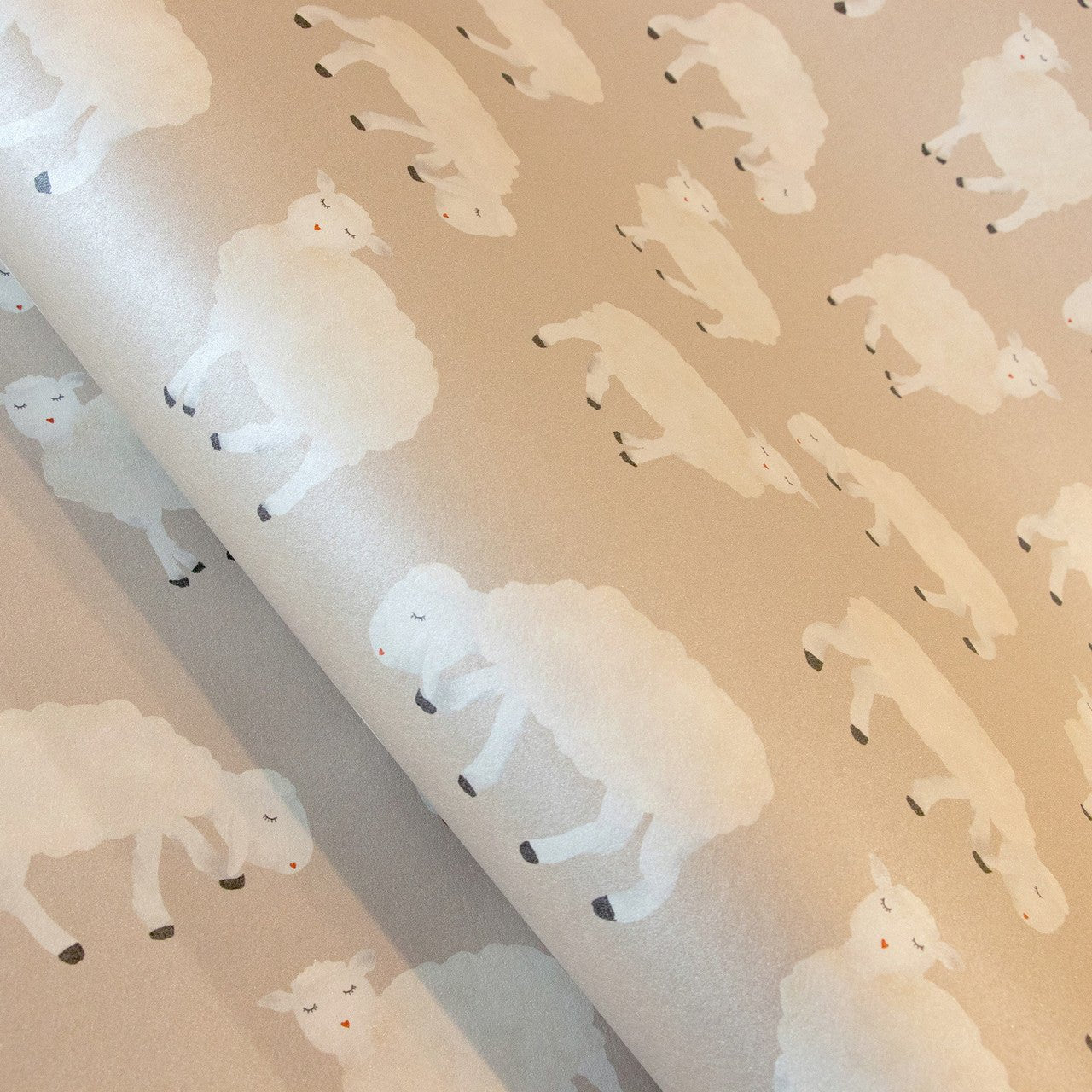 Sweet Sheep Great Kids Wallpaper - Beige - Hohenberger - 26830 - Premier Wallcovering