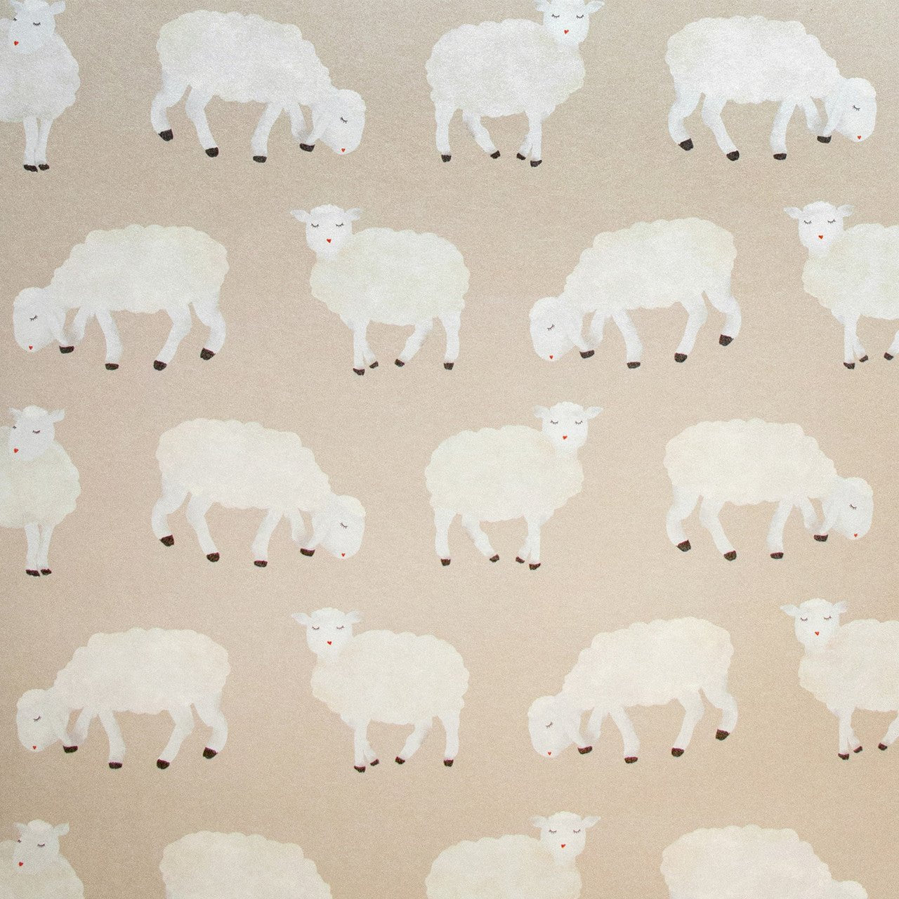 Sweet Sheep Great Kids Wallpaper - Beige - Hohenberger - 26830 - Premier Wallcovering