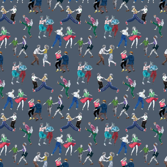 Swing Time Wallpaper - Blue - The Graduate Collection - AH1SWINGBLUE - Premier Wallcovering