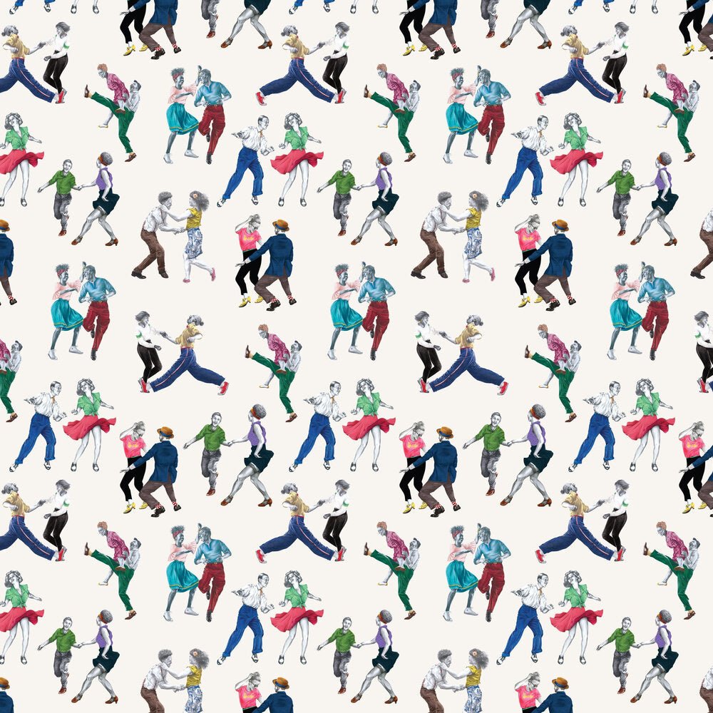 Swing Time Wallpaper - Cream - The Graduate Collection - AH1SWINGCREAM - Premier Wallcovering
