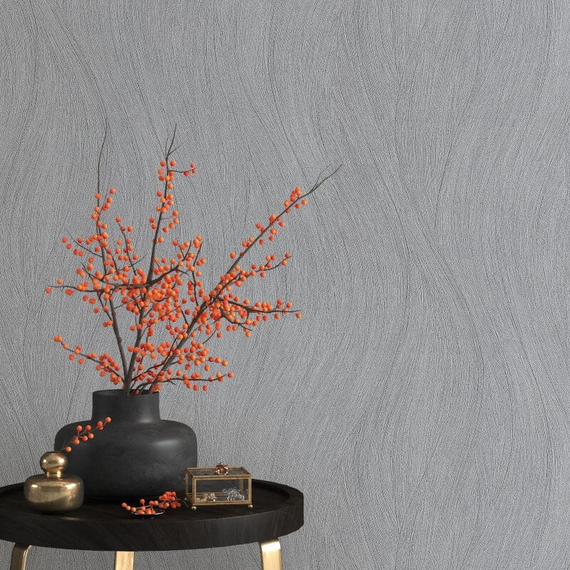 Swing Wave Metallic Wallpaper - Silver Grey - Erismann - 10317 - 47 - Premier Wallcovering