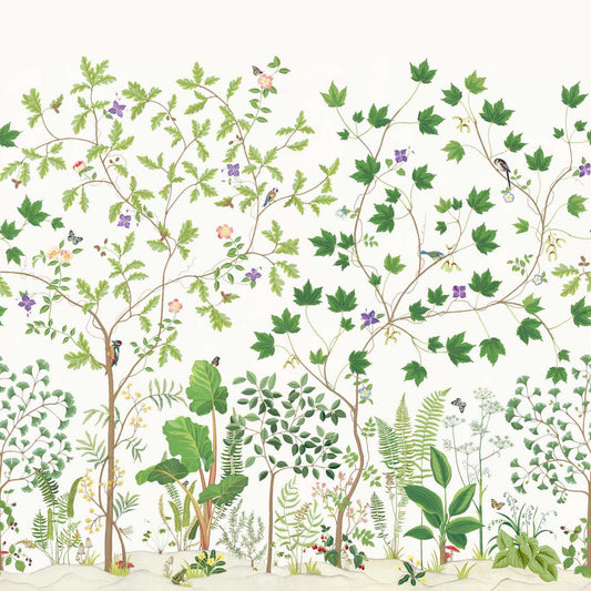 Sycamore and Oak Wallpaper - Botanical Green - DABW217211 - Sanderson - Premier Wallcovering