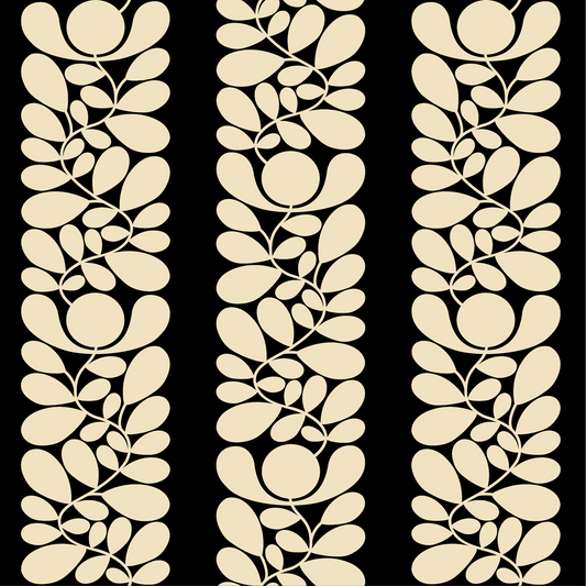 Sycamore Stripe Wallpaper - Black - Orla Kiely - 23SHSYMWLPDS-0010 - Premier Wallcovering