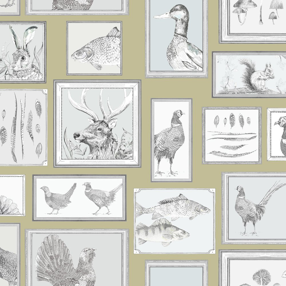 Sylva Wallpaper - Mustard - Voyage Maison - SYLVA/WPO/MUS - Premier Wallcovering