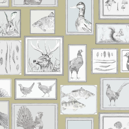 Sylva Wallpaper - Mustard - Voyage Maison - SYLVA/WPO/MUS - Premier Wallcovering