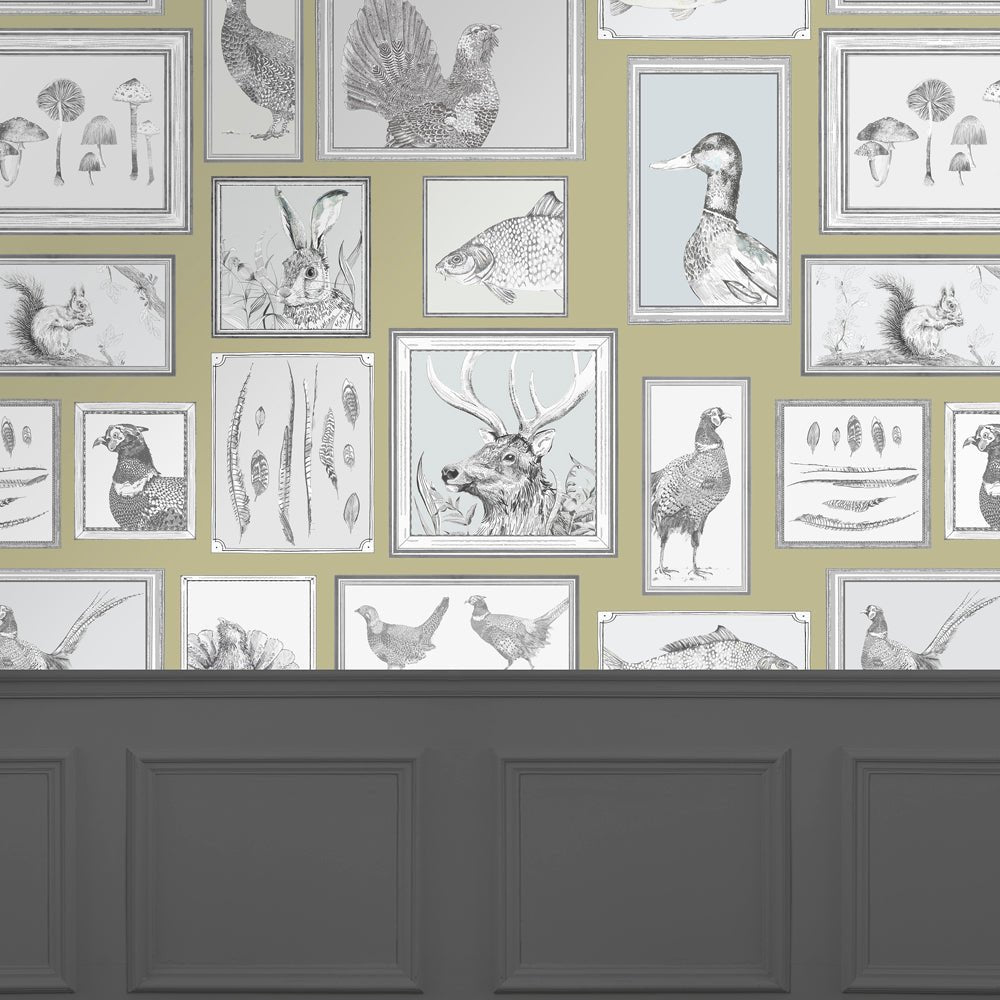 Sylva Wallpaper - Mustard - Voyage Maison - SYLVA/WPO/MUS - Premier Wallcovering