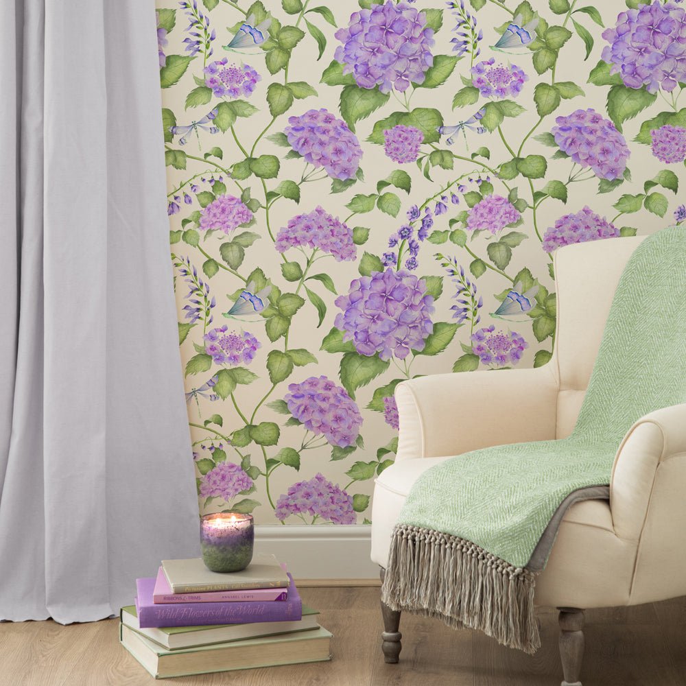 Sylvana Wallpaper - Violet - Voyage Maison - SYLVANA/WPO/VIO - Premier Wallcovering