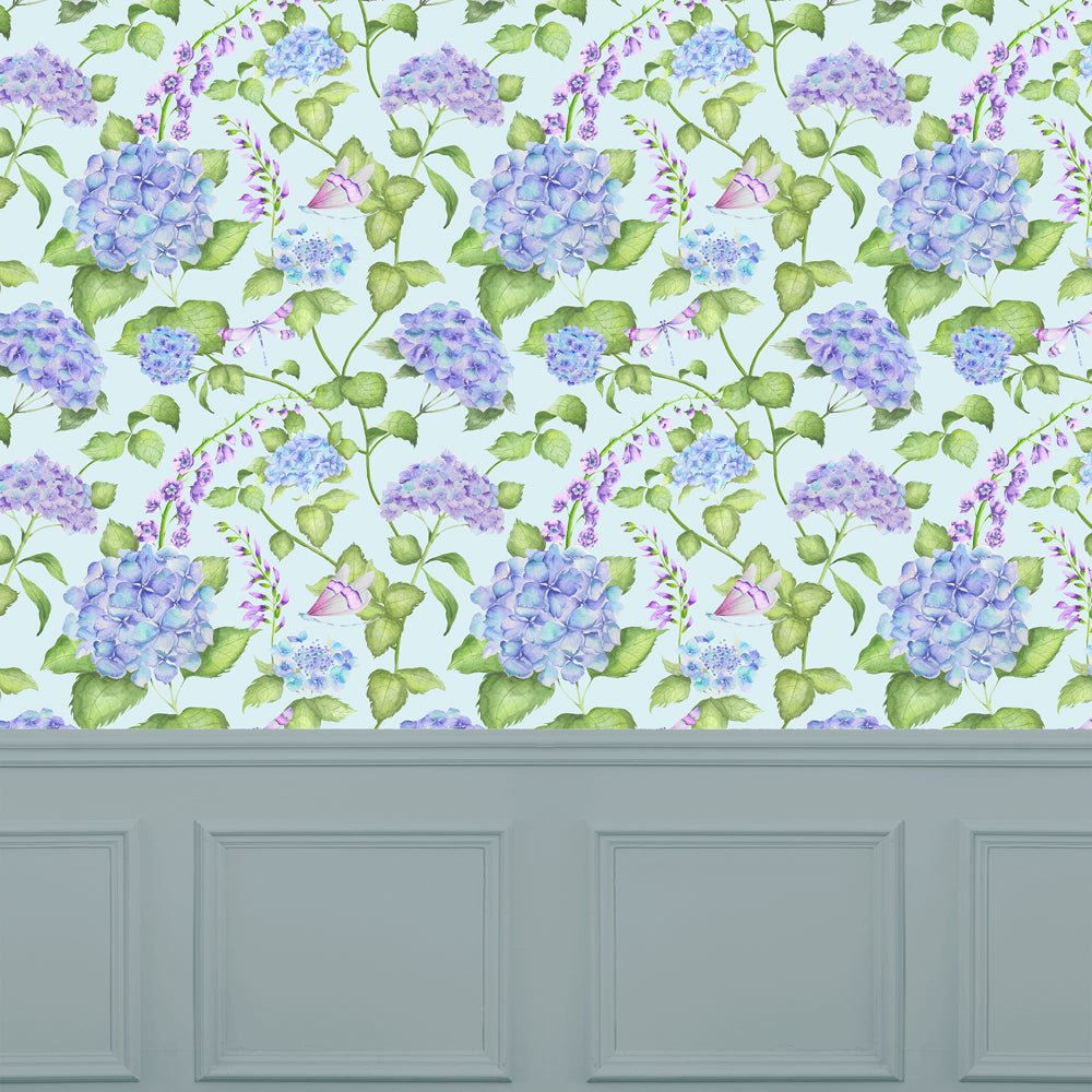 Sylvana Wallpaper - Duck Egg Blue - Voyage Maison - SYLVANA/WPO/DEB - Premier Wallcovering
