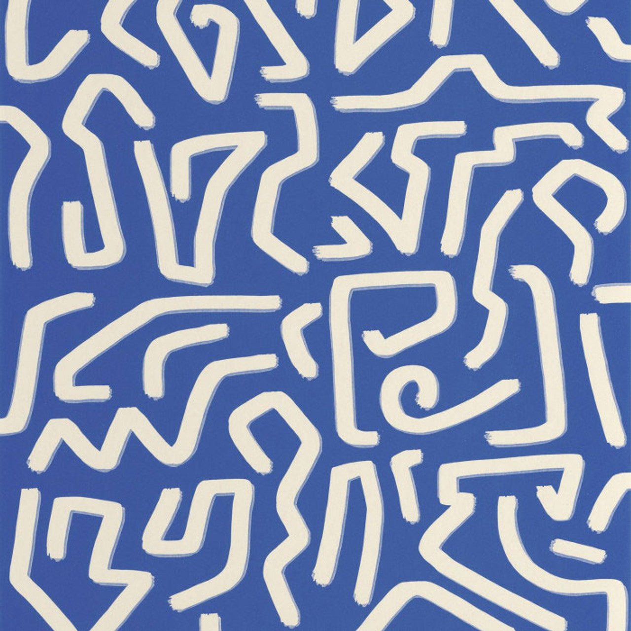 Symbol Milano Sixties Wallpaper - Bleu Indigo - Casadeco - 89356606 - Premier Wallcovering