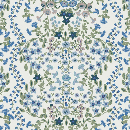 Symmetrical Trellis Ditsy Wallpaper - Cream - Joules - 120883 - Premier Wallcovering