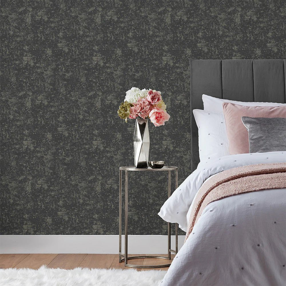Symphony Vinyl Wallpaper - Black - Furn - SYMPHON/WP1/BLK - Premier Wallcovering