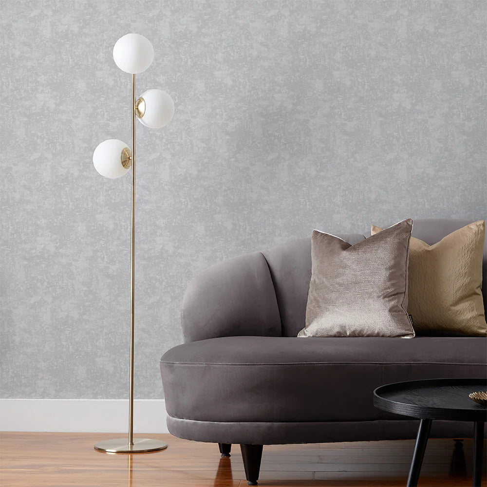 Symphony Vinyl Wallpaper - Silver - Furn - SYMPHON/WP1/SIL - Premier Wallcovering