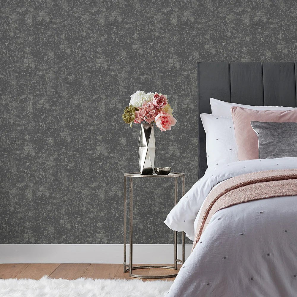 Symphony Vinyl Wallpaper - Charcoal - Furn - SYMPHON/WP1/CHA - Premier Wallcovering