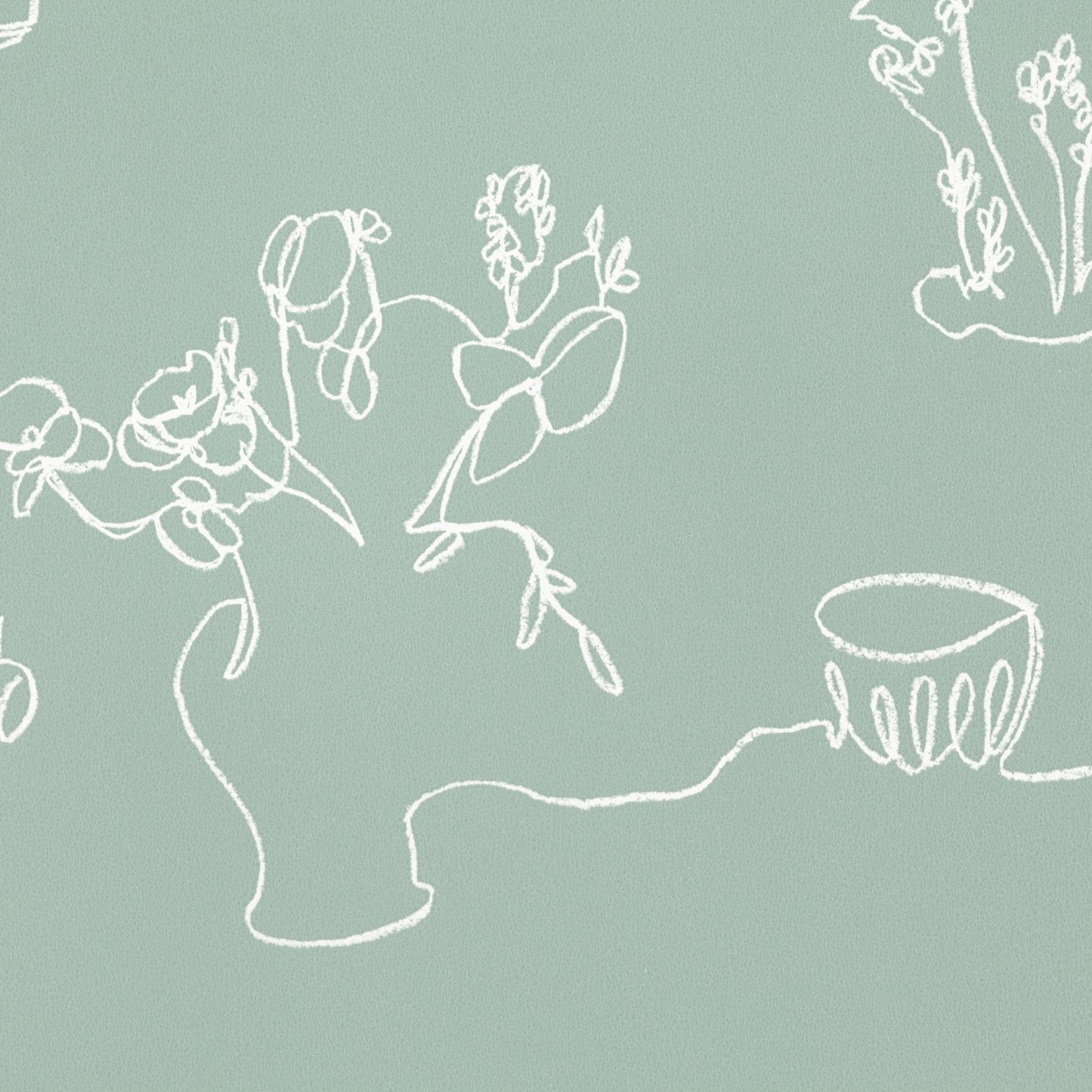 Tabletop Wallpaper - Teal - Villa Nova - W616/04 - Premier Wallcovering