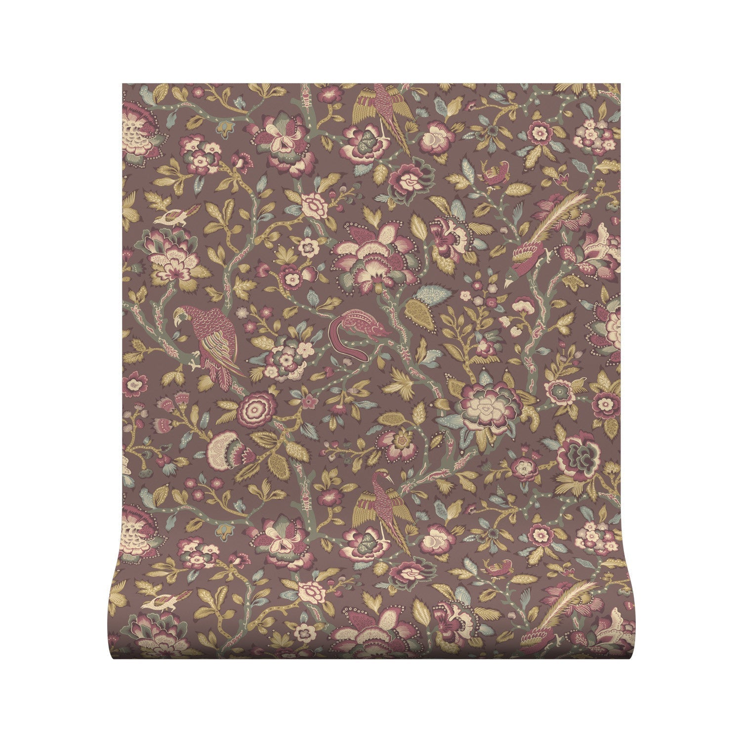 Tabley Wallpaper - Mulberry - Warner House - Premier Wallcovering