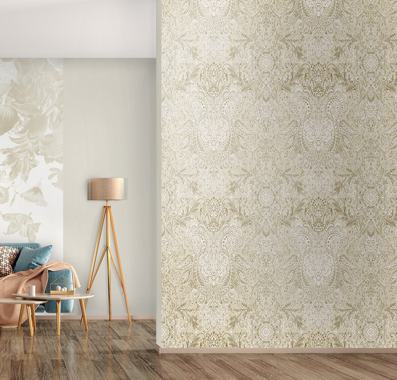 Tahiti Tropical Wallpaper - Pine Nut - Hohenberger - 26705 - Premier Wallcovering