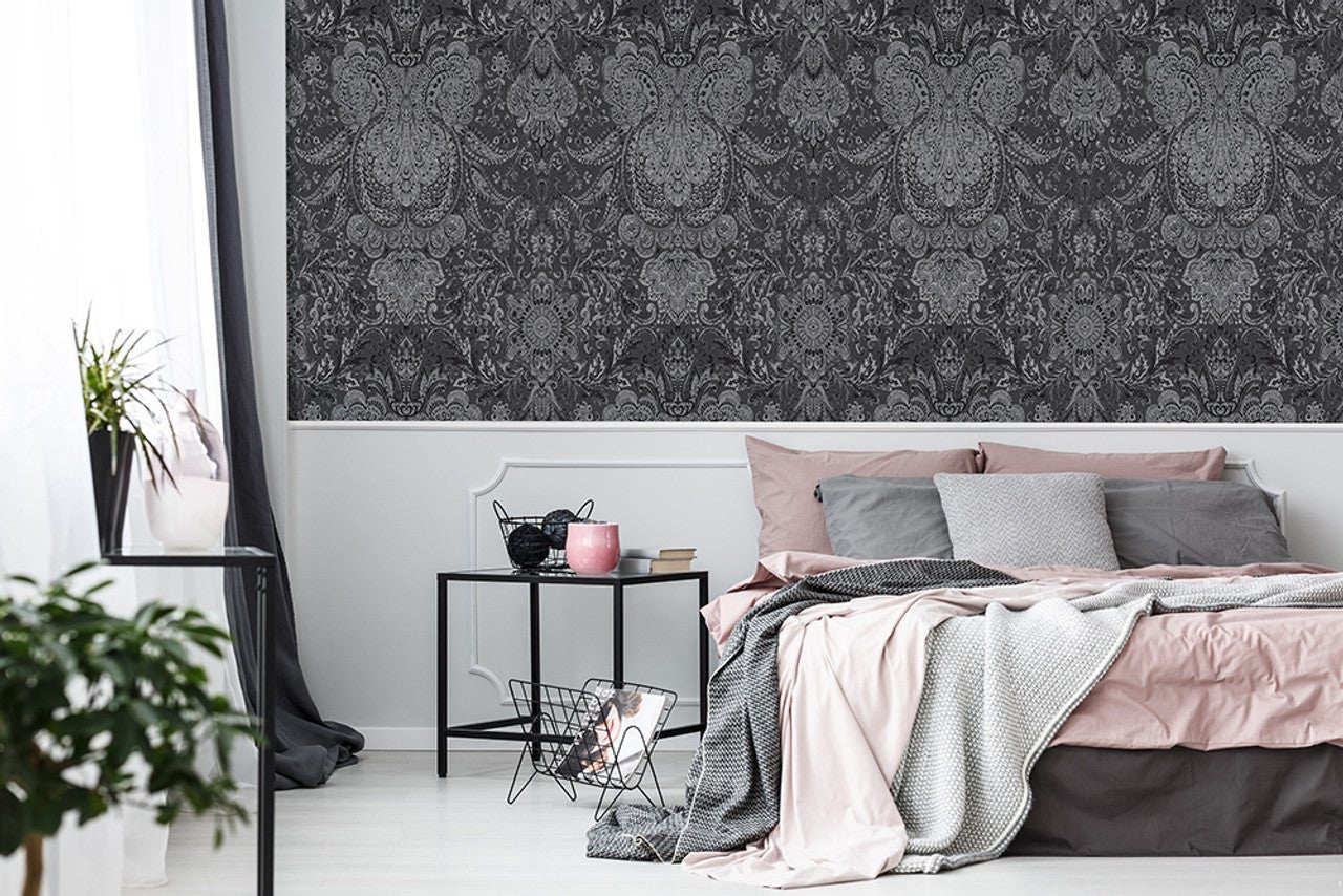 Tahiti Tropical Wallpaper - Blackberry - Hohenberger - 26706 - Premier Wallcovering