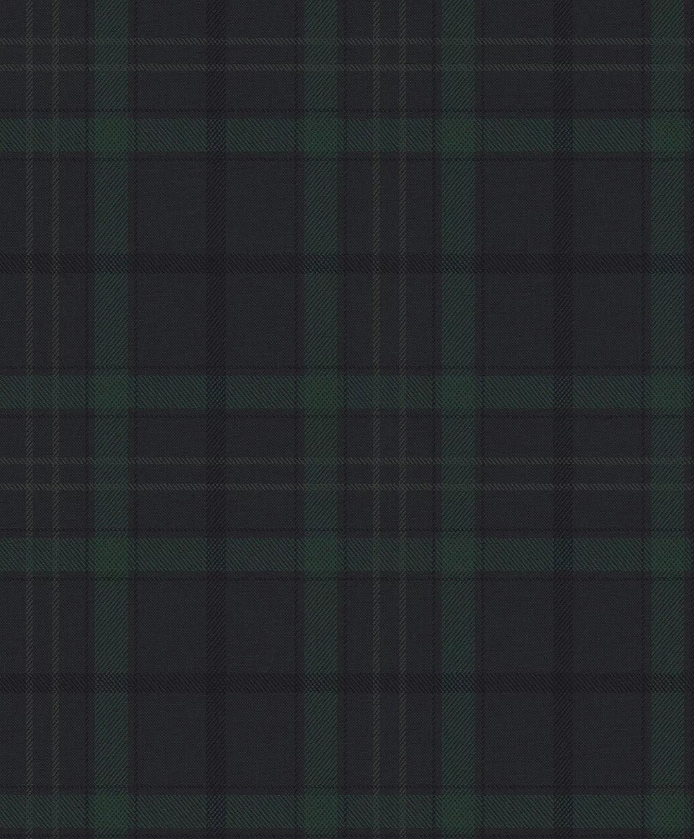 Tailor Plaid Wallpaper - Dark Blue & Evergreen - NextWall - NW54302 - Premier Wallcovering