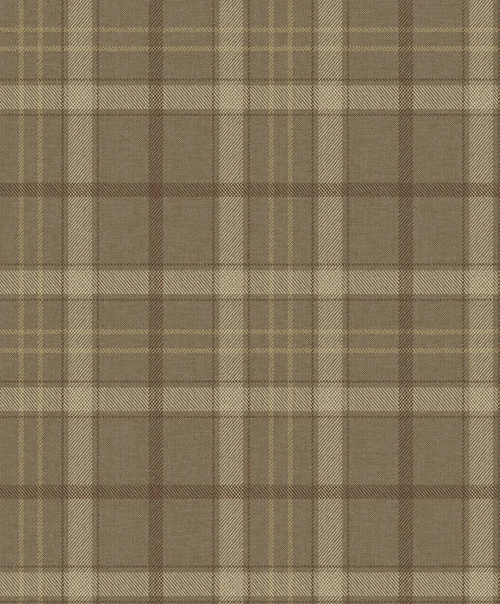 Tailor Plaid Wallpaper - Cafe Latte - NextWall - NW54316 - Premier Wallcovering