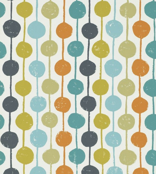 Taimi Wallpaper - Sulphur / Tangerine / Kingfisher - NFIK111122 - Scion - Premier Wallcovering