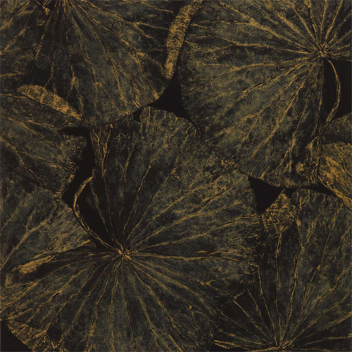 Taisho Deco Wallpaper - Vine Black - ZTOT312750 - Zoffany - Premier Wallcovering