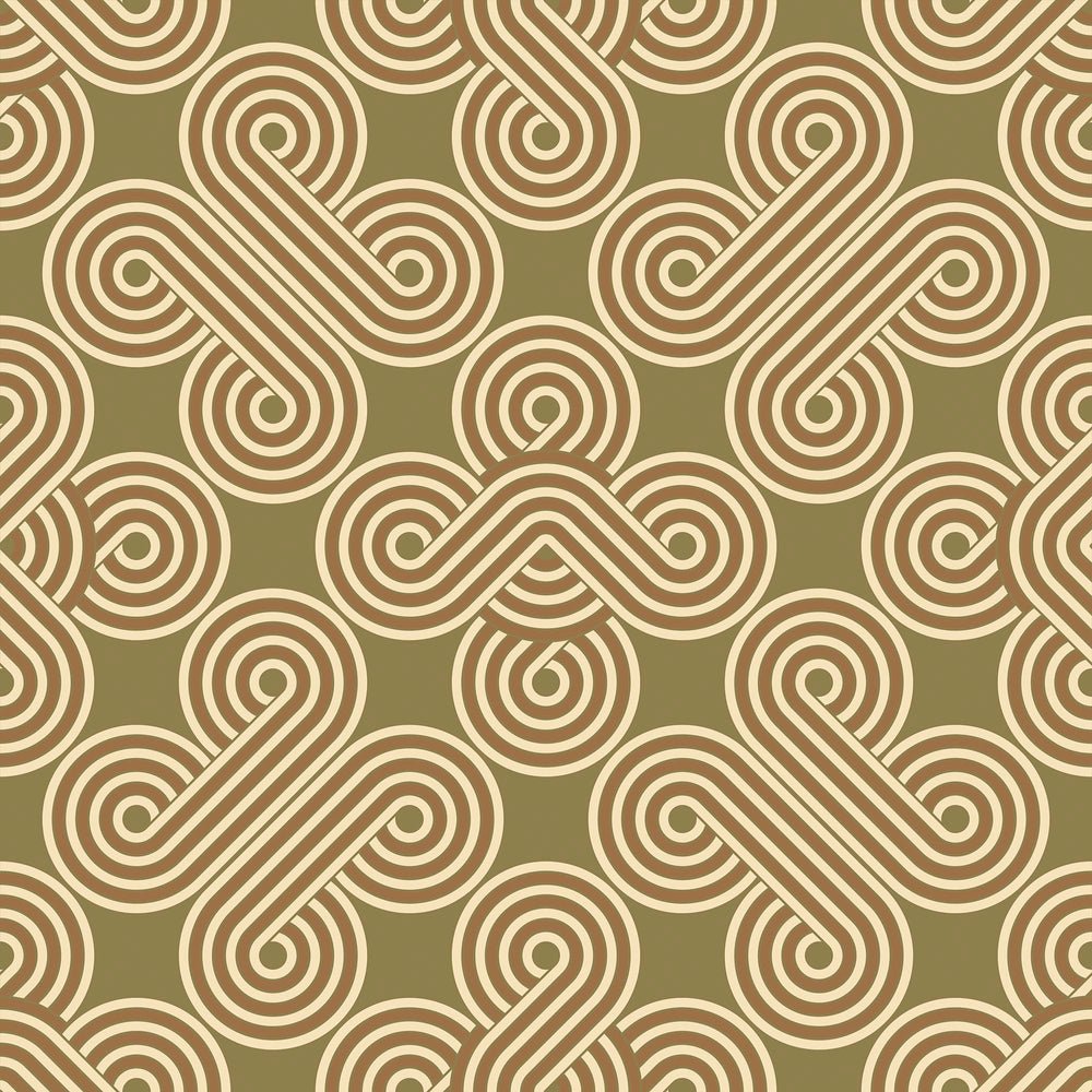 Take The Biscuit Wallpaper - Vanilla & Butterscotch on Olive Green - Lust Home - LH900513 - Premier Wallcovering