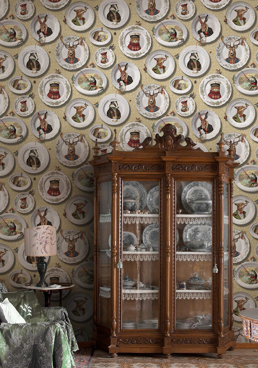 Tales of the Manor Wallpaper - Ochre - Holden Décor - 91960 - Premier Wallcovering