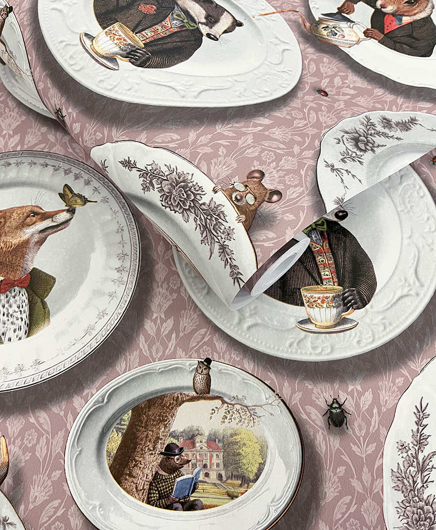Tales of the Manor Wallpaper - Blush - Holden Décor - 91963 - Premier Wallcovering
