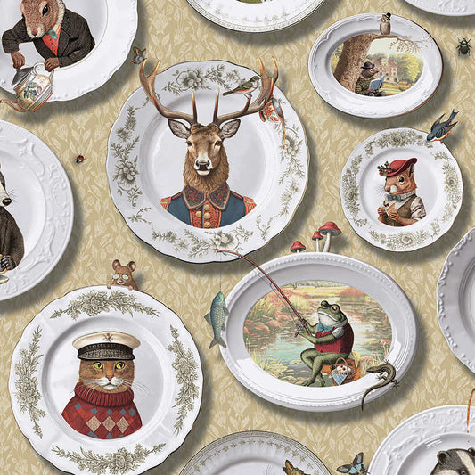 Tales of the Manor Wallpaper - Ochre - Holden Décor - 91960 - Premier Wallcovering