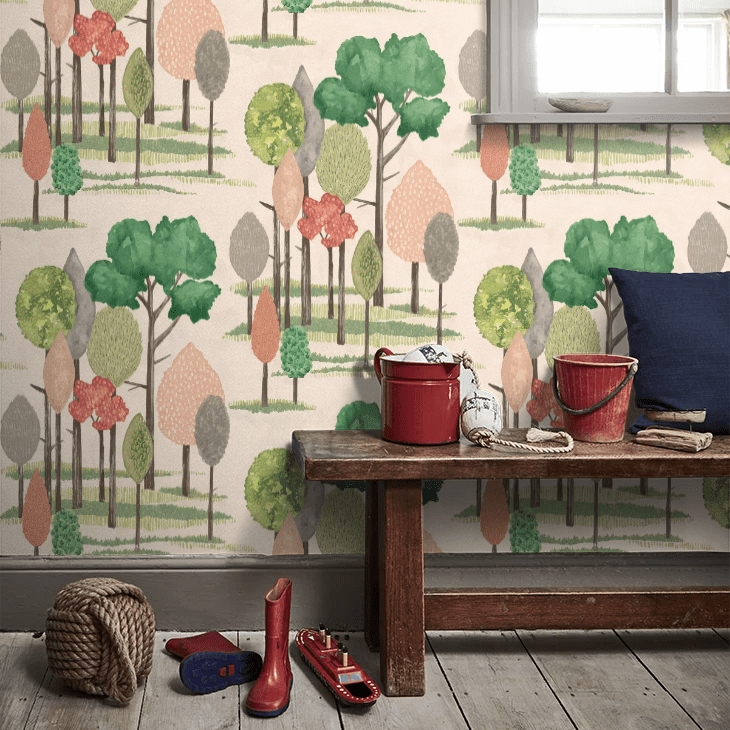 Tall Trees Wallpaper - Powder Puff - Ohpopsi - CEP50136W - Premier Wallcovering