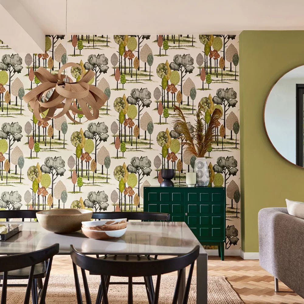 Tall Trees Wallpaper - Olive - Ohpopsi - CEP50135W - Premier Wallcovering