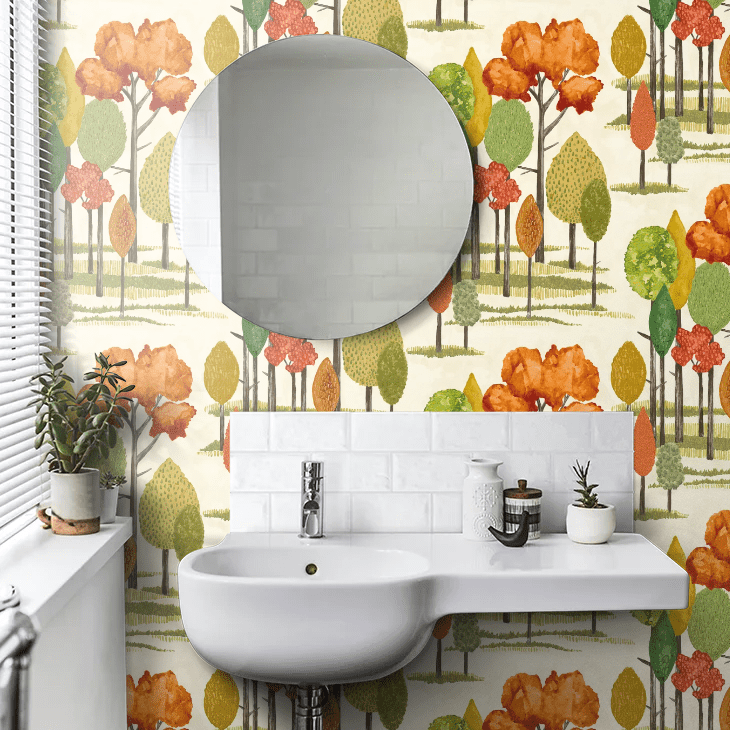 Tall Trees Wallpaper - Autumn - Ohpopsi - CEP50138W - Premier Wallcovering