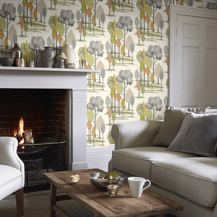 Tall Trees Wallpaper - Olive - Ohpopsi - CEP50135W - Premier Wallcovering