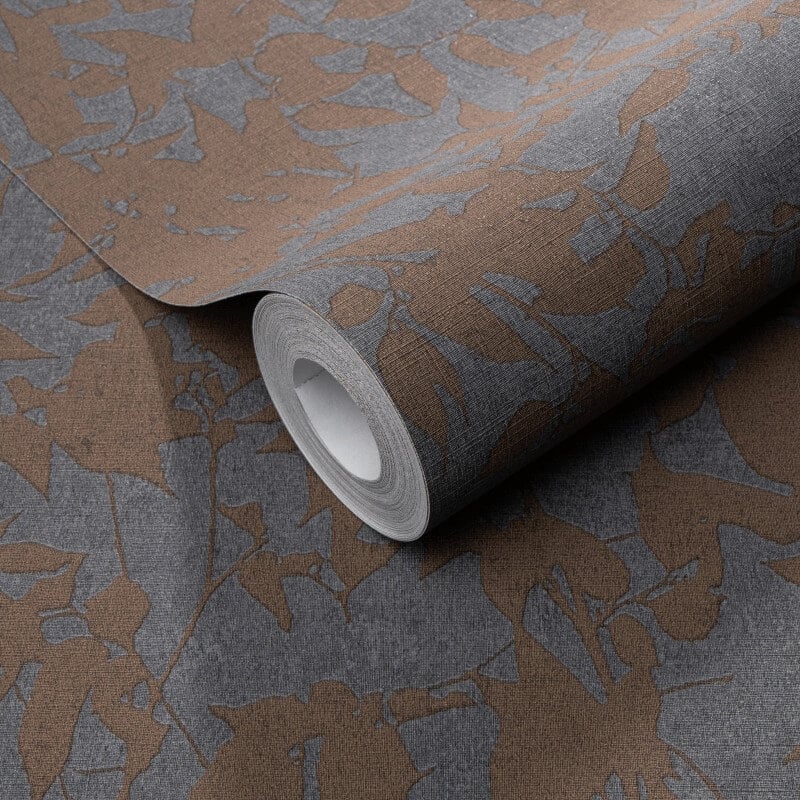 Tangle Leaf Wallpaper - Brown - Erismann - 10435 - 47 - Premier Wallcovering