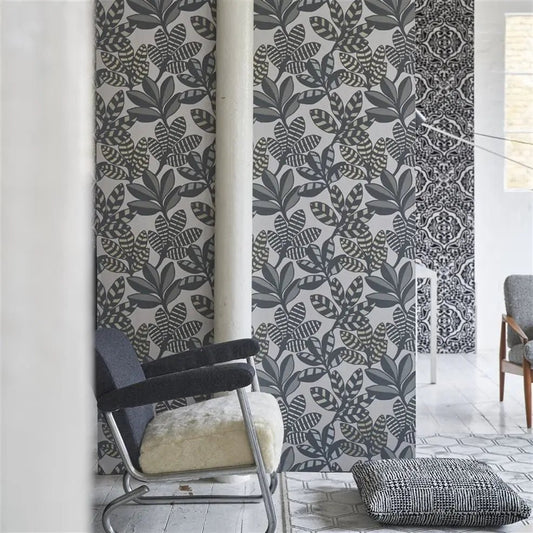 Tanjore Wallpaper - Graphite - Designers Guild - PDG1129/01 - Premier Wallcovering