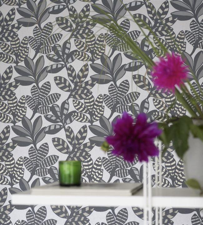 Tanjore Wallpaper - Graphite - PDG1129/01 - Designers Guild - Premier Wallcovering
