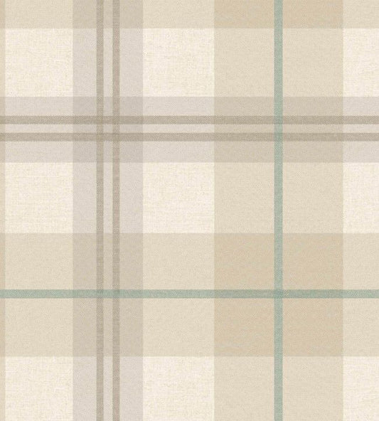 Tartanowski Wallpaper - Oat Latte - Woodchip & Magnolia - WM - 488 - 01 - Premier Wallcovering