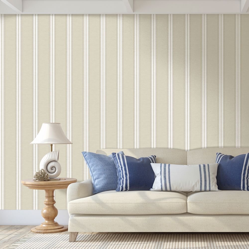 Tatton Wallpaper - Oat - Timothy Wilman - TW2482 - Premier Wallcovering