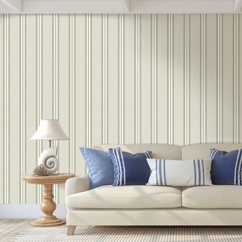 Tatton Wallpaper - Leaf Green - Timothy Wilman - TW2478 - Premier Wallcovering